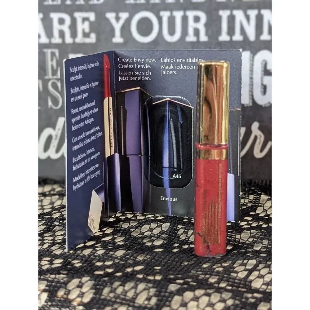 5/25 Estee Lauder Pure Color Gloss Burgundy & Pure Color Envy Envious foil